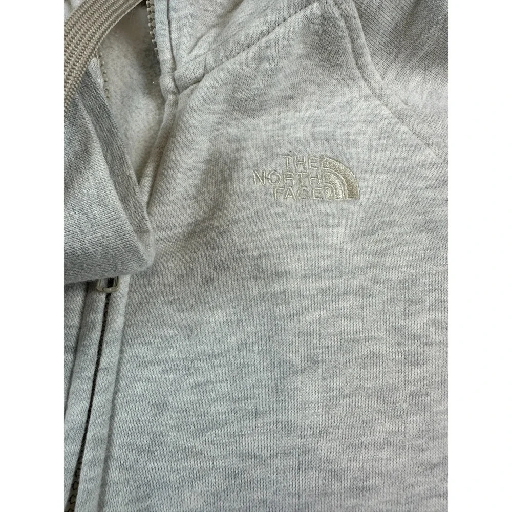 The North Face Full Zip Lightweight Sweater Women's Size Large Gray / Tan Mix‎